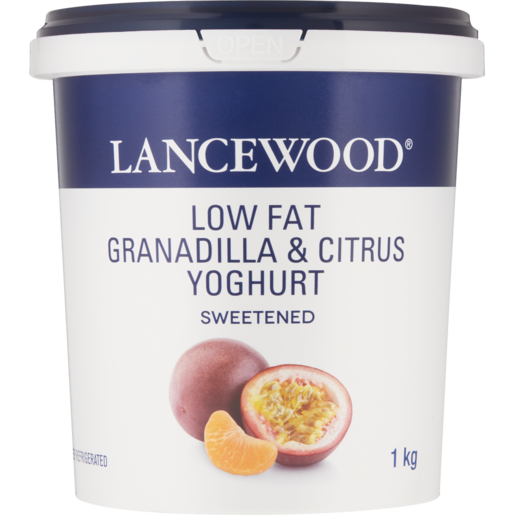 LANCEWOOD Granadilla & Citrus Flavoured Low Fat Yoghurt 1kg