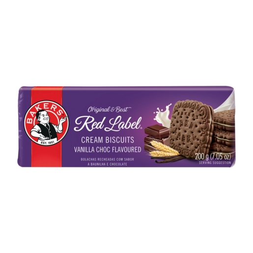 Bakers Red Label Vanilla Chocolate Flavoured Cream Biscuits 200g