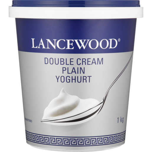 LANCEWOOD Plain Double Cream Yoghurt 1kg