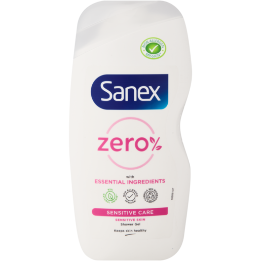 Sanex Zero% Sensitive Skin Shower Gel Body Wash 500ml