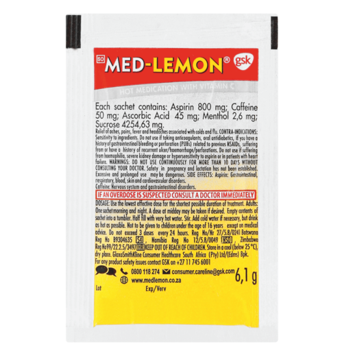 Med-Lemon Regular Flu Remedy 6.1g