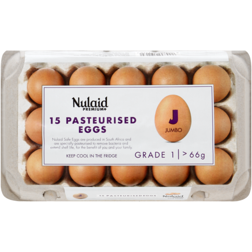 Nulaid Jumbo Pasteurised Eggs 15 Pack