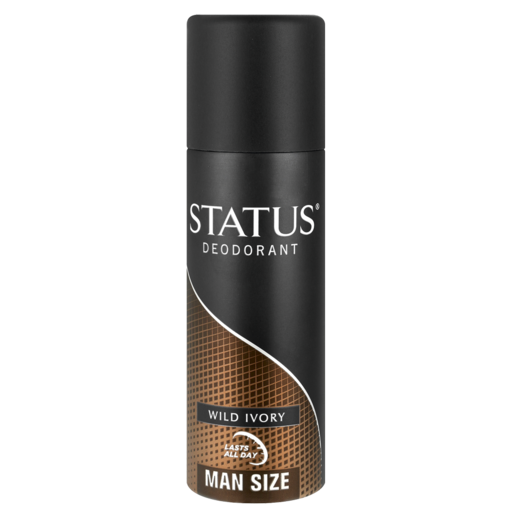 Status Wild Ivory Man Size Mens Body Spray Deodorant 200ml