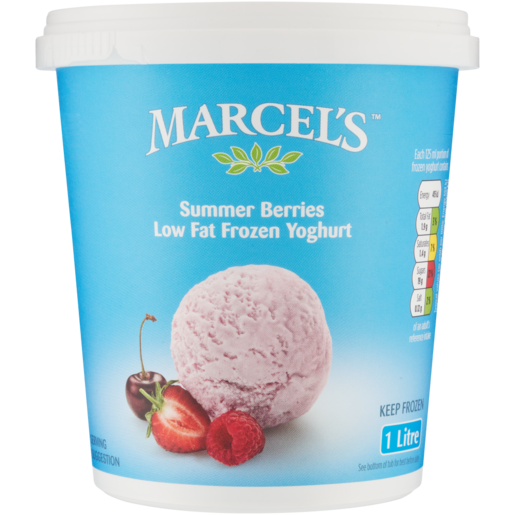Marcel's Summer Berries Flavoured Low Fat Frozen Yoghurt 1L