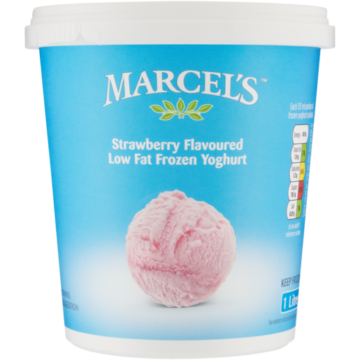 Marcel's Strawberry Flavoured Low Fat Frozen Yoghurt 1L