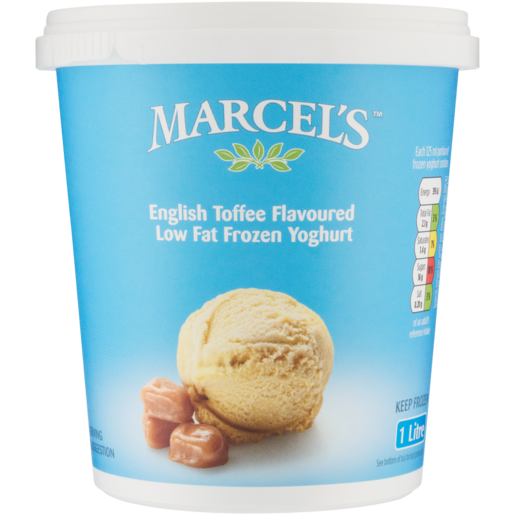Marcel's English Toffee Flavoured Low Fat Frozen Yoghurt 1L
