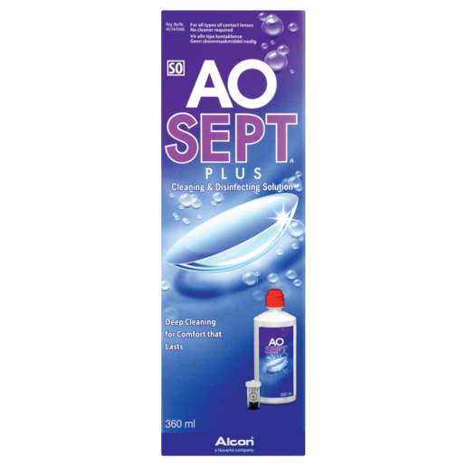 AO Sept Plus Contact Lens Cleaning & Disinfecting Solution 360ml