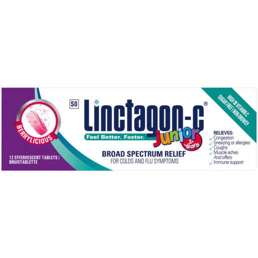 Linctagon-C Junior Berrylicious Effervescent Tablets 12 Pack
