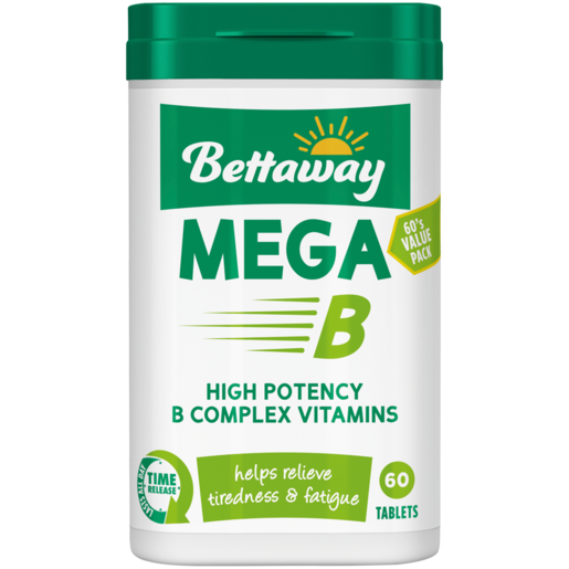 Bettaway Mega B 8-Hour Supplement Tablets 60 Pack