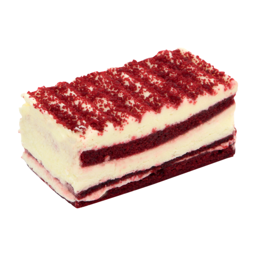 Square Red Velvet Cake Slice