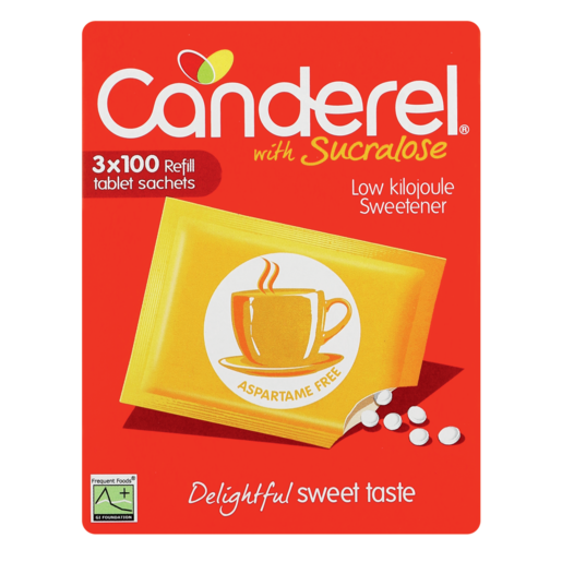 Canderel Sweetener 100 Refill Pack 3x8.5g Sachets Box