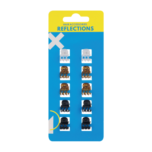 Reflections Assorted Mini Claw Clips 10 Pack (Assorted Item - Supplied At Random)