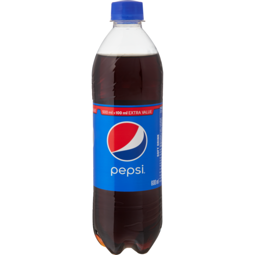 Pepsi Cola Soft Drink Bottle 600ml