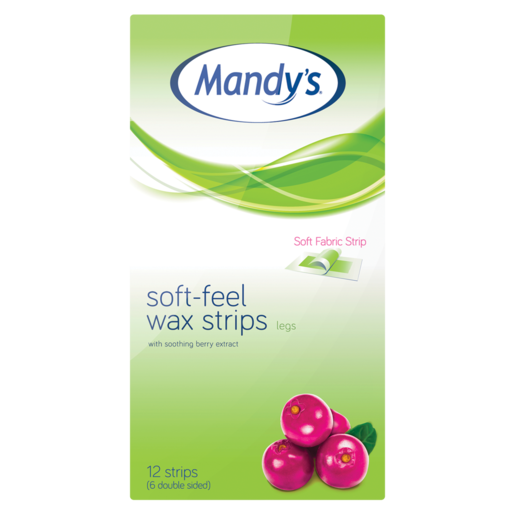 Mandy's Soft Feel Leg Wax Strips 12 Pack