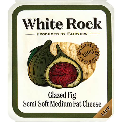 Fairview White Rock Glazed Fig Semi-Soft Medium Fat Cheese Pack 100g