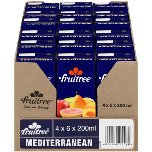 Fruitree Mediterranean Nectar Blend Juice Boxes 24 x 200ml