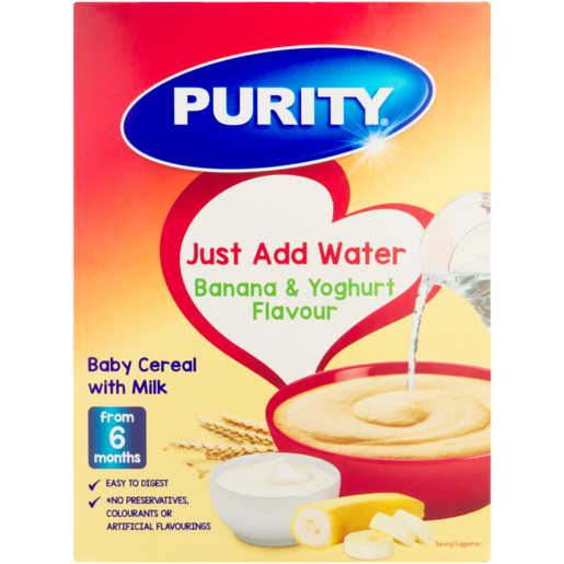 PURITY Banana & Yoghurt Flavoured Baby Cereal With Milk 200g