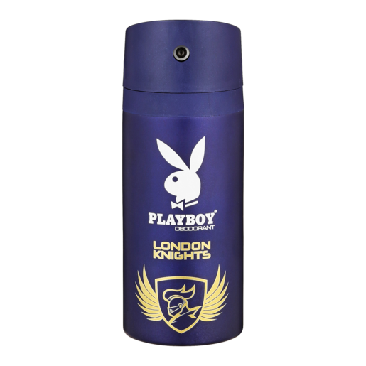 Playboy London Knights Mens Aerosol Deodorant 150ml