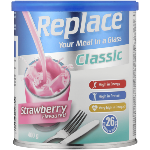 Replace Classic Meal Replacement Strawberry Flavoured 400g