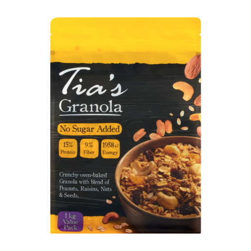 Tia's Fruit & Nut No Added Sugar Granola 1kg