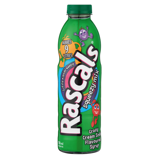 Rascals Squeezy Mix Crazy Cream Soda Flavoured Syrup 750ml