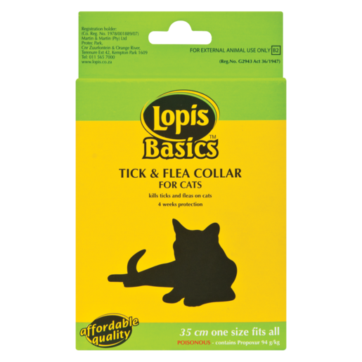 Lopis Basics Tick & Flea Collar For Cats 35cm Cat Collars Collars