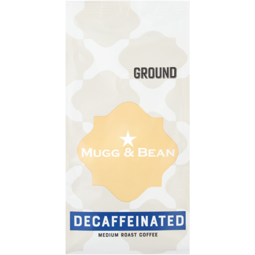 Mugg & Bean Medium Roast Decaffeinated Ground Coffee 250g