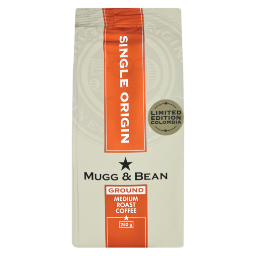 Mugg & Bean Limited Edition Columbia Single Origin Medium Roast Ground Coffee 250g
