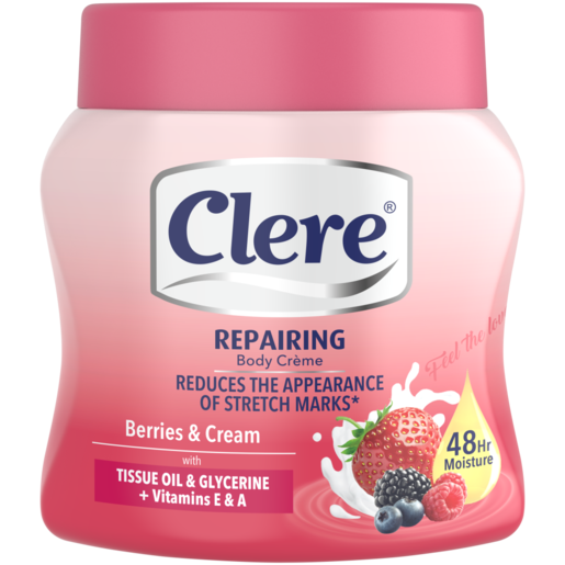 Clere Berries & Cream Hand & Body Cream 500ml
