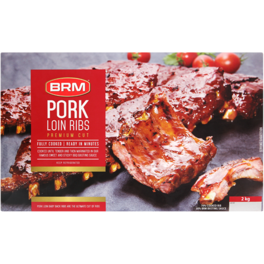 BRM Pre-Cooked Premium Cut Pork Loin Ribs 2kg