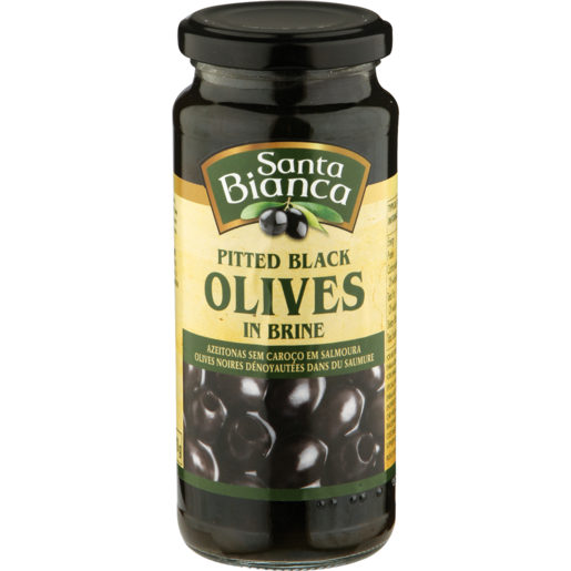 Santa Bianca Pitted Black Olives 335g