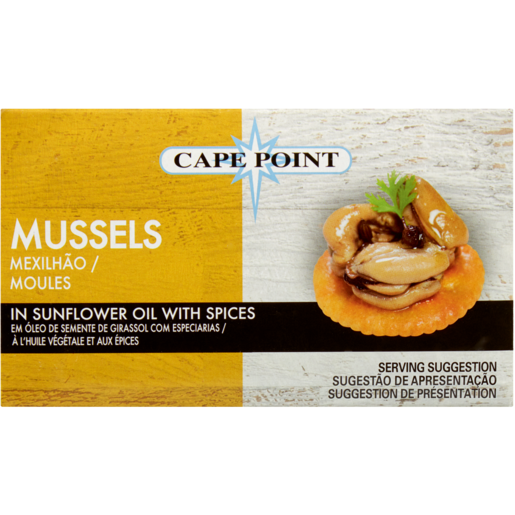 Cape Point Mussels In Sunflower Oil With Spices 85g