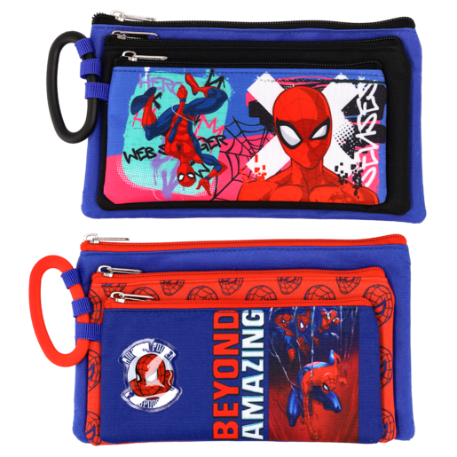 Spiderman Pencil Bag 3 Piece (Design May Vary)