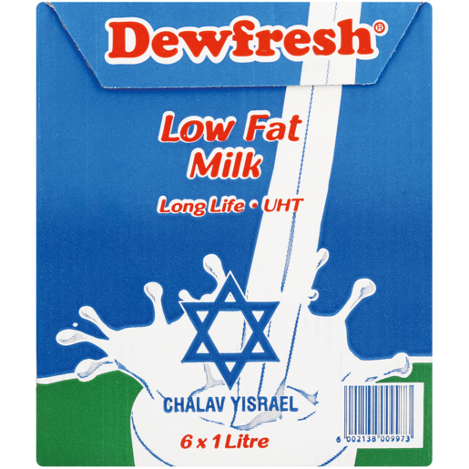 Dewfresh Low Fat Long Life Milk 6 x 1L