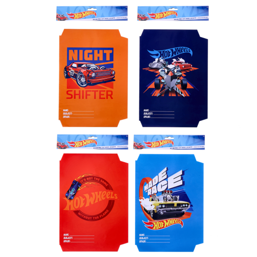 Hot Wheels A4 Book Jacket 5 Pack (Assorted Item - Supplied At Random)