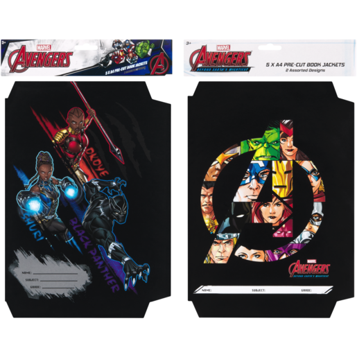Avengers A4 Book Jackets 5 Pack (Design May Vary)