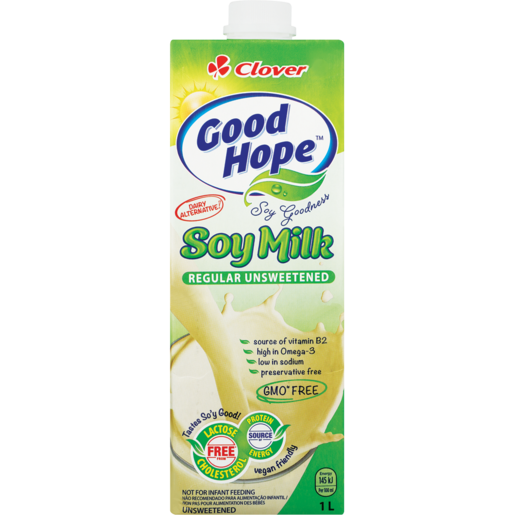 Clover Good Hope UHT Regular Unsweetened Soy Milk Carton 1L