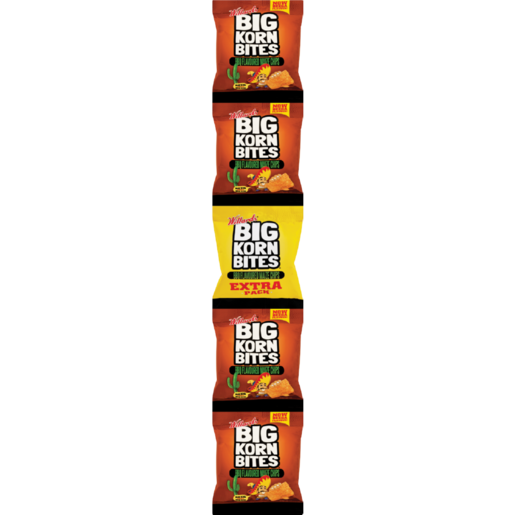 Big Korn Bites Barbecue Flavoured Maize Chips 5 x 25g