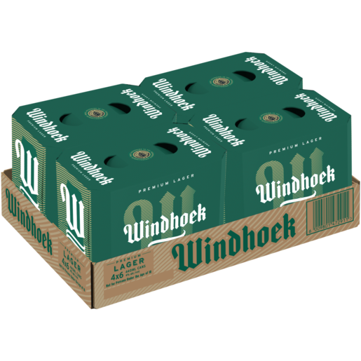 Windhoek Premium Lager Beer Cans 24 x 440ml