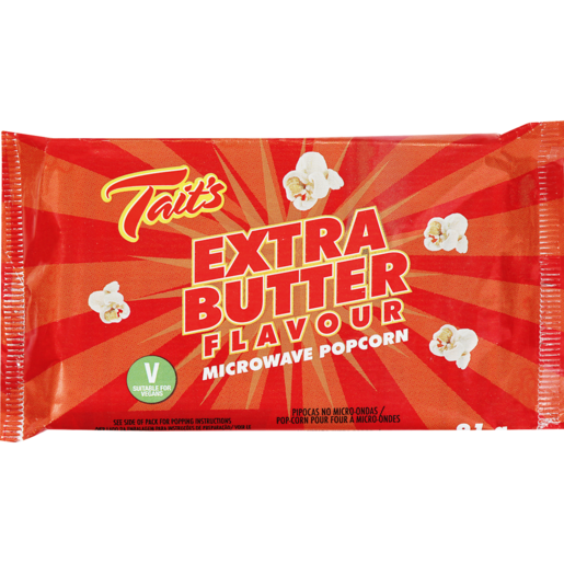 Tait's Extra Butter Microwave Popcorn 91g