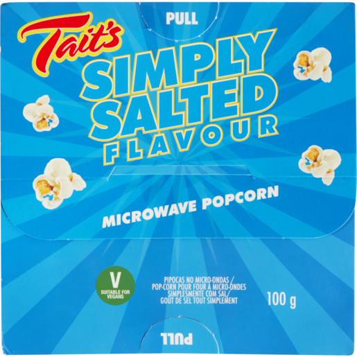 Tait's Simply Salted Flavour Microwave Popcorn 100g