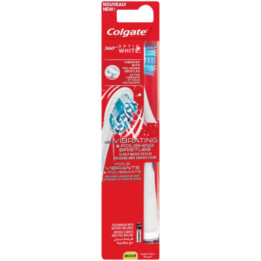 Colgate Vibrating & Polishing Bristles Optic White Power Toothbrush