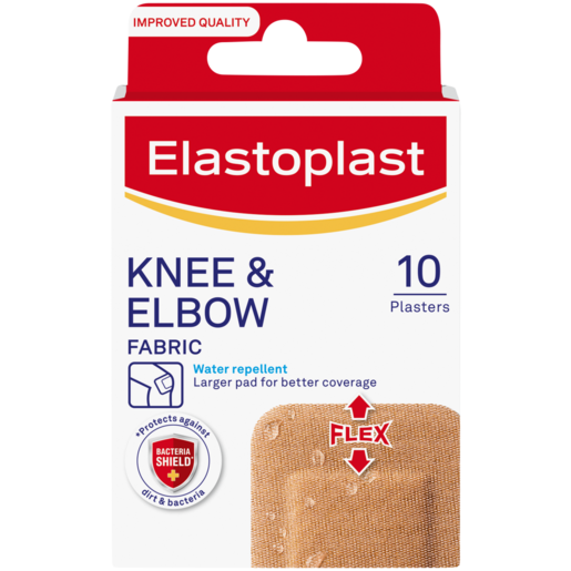 Elastoplast Knee & Elbow Fabric Plasters 10 Pack