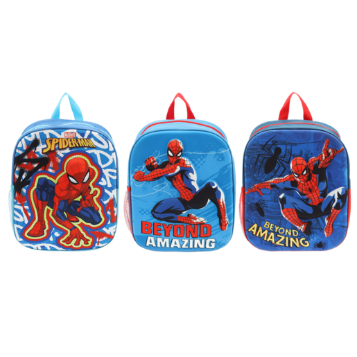 Spiderman 3D Backpack 28cm (Design May Vary)