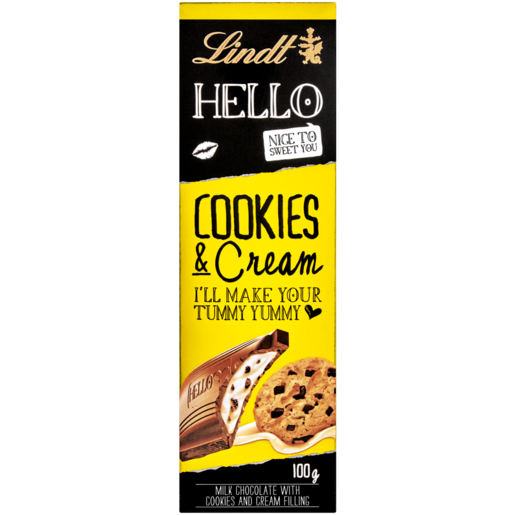 Lindt Hello City Edition Cookies & Cream Chocolate Slab 100g