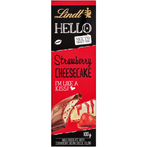 Lindt Hello City Edition Pretoria Strawberry Cheesecake Chocolate Slab 100g