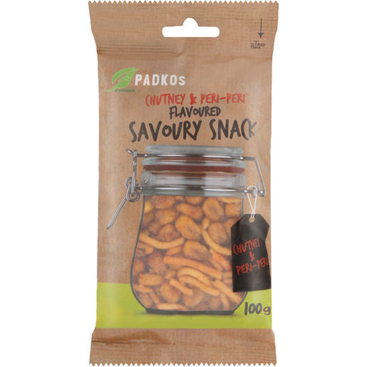 Padkos Chutney & Peri-Peri Flavoured Savoury Snack 100g