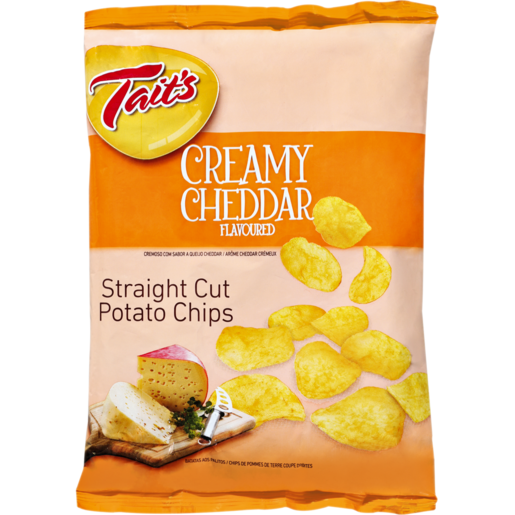 Tait's Creamy Cheddar Straight Cut Chips 125g