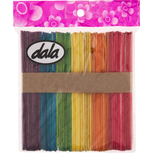 Dala Coloured Thin Sucker Sticks 50 Pack