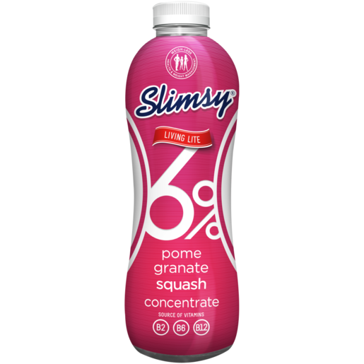 Slimsy Living Lite Pomegranate Flavoured Squash Concentrate 1L